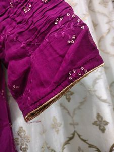 Purple Organza Kurta