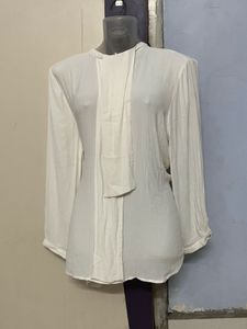Zara Branded White Elegant Top