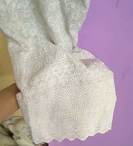 White Embroidered Palazzos