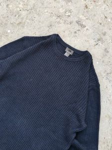 H&amp;M Navy Waffle Knit Sweater