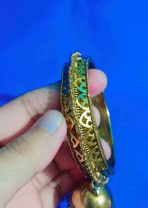 Green &amp; Gold Indian Bangles with Jhumka Earrings