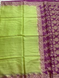 Green n Magenta Saree