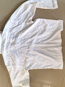 Men's White Cotton Kurta