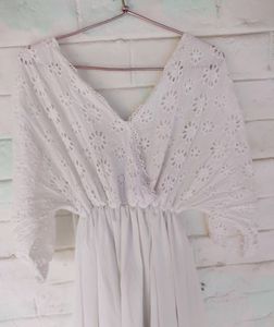 White Frock With Lace