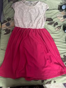 Cute Pink & Lace Dress