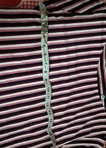 Striped Button Detail Top