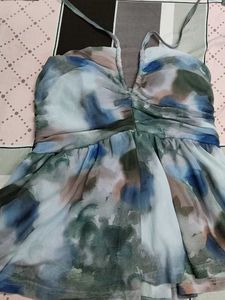peplum haulter neck top 🌿