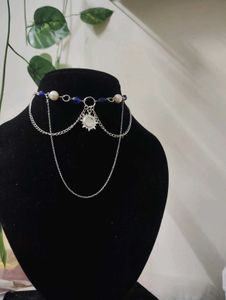 Silver Multi-Chain Choker whimsical