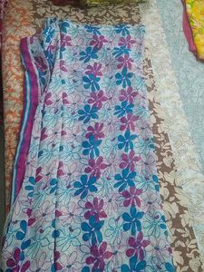 Floral Chiffon Saree