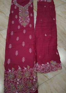 Embroidered Kurta Set unstitched