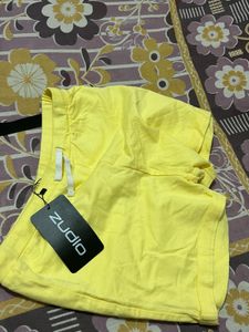 Yellow Casual Shorts