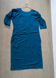 Teal Mirror Embroidery Kurta