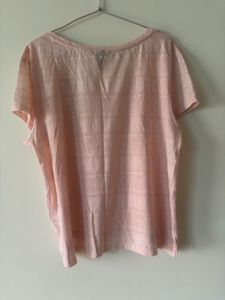 H&amp;M Self Design Pretty Peach Top