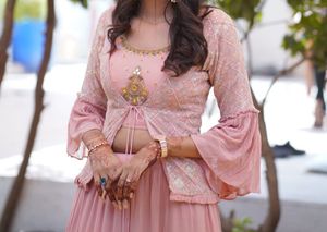 Pink Lehenga Choli with Jacket