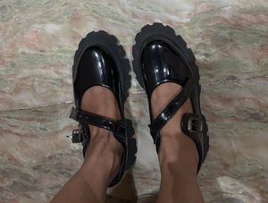 Black Mary Jane Platform Shoes