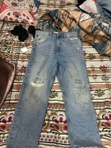 Distressed Denim Jeans