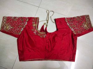 Red maggam blouse