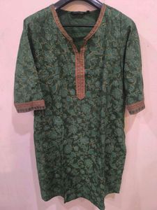 Green Printed Kurti