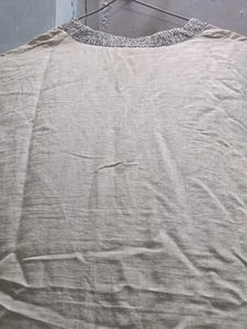 Beaded Cream Blouse