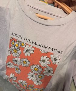 Moda Rapido Lavender Graphic Tee, Bust- 36/34