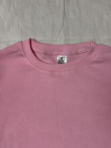 Cute Pink Ribbed Tee