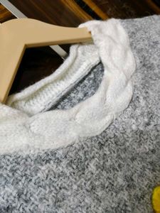 Floral Applique Knit Sweater