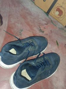 Navy Blue Mesh Sneakers