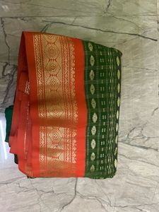 Beautiful Green Pattu Parikini/Pavadai/Lehenga