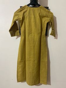 Mustard Button-Down Dress