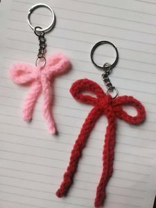 Cute Bow Keychains - Pink & Red Set