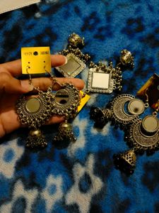 Silver Earrings Set