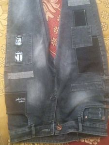 Patchwork Detail Jeans
