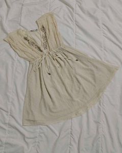 Zara Embellished Beach Mini Dress