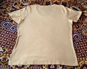 Pale Yellow Basic Tee