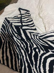 Zebra Print Knit Cami Top