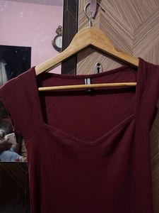 Burgundy Bodycon Mini Dress