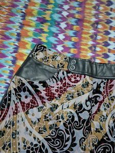Camel Leather Long Skirt /Korean/Retro/Vintage