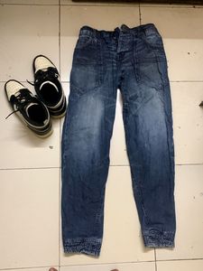 Blue Denim Joggers