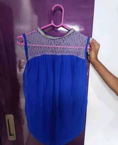 Royal Blue Lace Diamond Top 💎