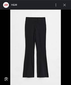 hnm black glittery flare pants