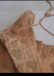 Embroidered Silk Saree Blouse
