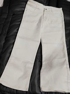 Off-White Cream Color Straight Fitted Trouser (Men