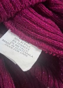 Sparkly Purple Sweater Dress