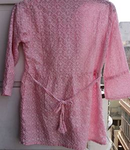 Baby Pink Chikankari Top