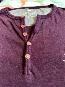 Men’s Branded  Purple Color Tshirt