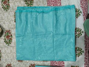 Teal Floral Unstitched Suit Fabric