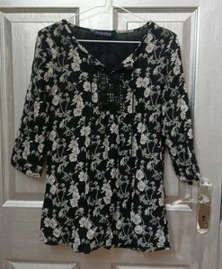 Floral Kurti Style Aesthetic Top