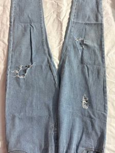 Distressed Light Wash Jogger Jeans, fits upto26-30