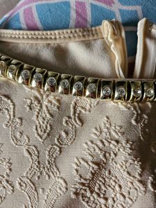 Beige Embellished Top