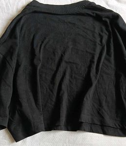 Black Cropped T-Shirt